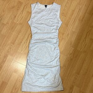 Ann Taylor Light Gray Sleeveless Midi Dress